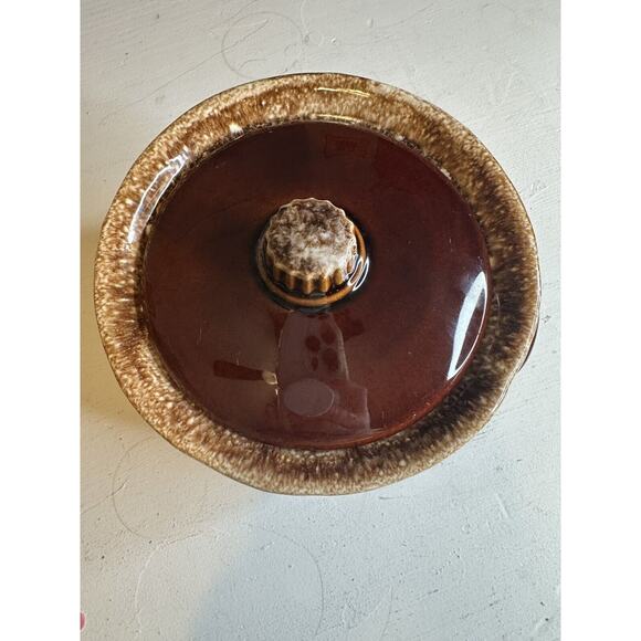 HULL Vintage Oven Proof Brown Drip Glaze Individual Bean Crock Pot Made in USA - Picture 5 of 11